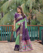 Dola Soft Silk Bandhej Paithani Saree