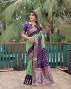 Dola Soft Silk Bandhej Paithani Saree