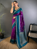 Soft Silk Kanjivaram Saree with Copper Zari Weaving