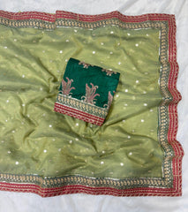 Good Looking Banarasi Green Color Saree