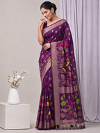 Hand Dyed Nylon Kadi Crepe Georgette Saree