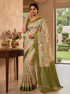 Soft Tussar Silk Digital Print Saree