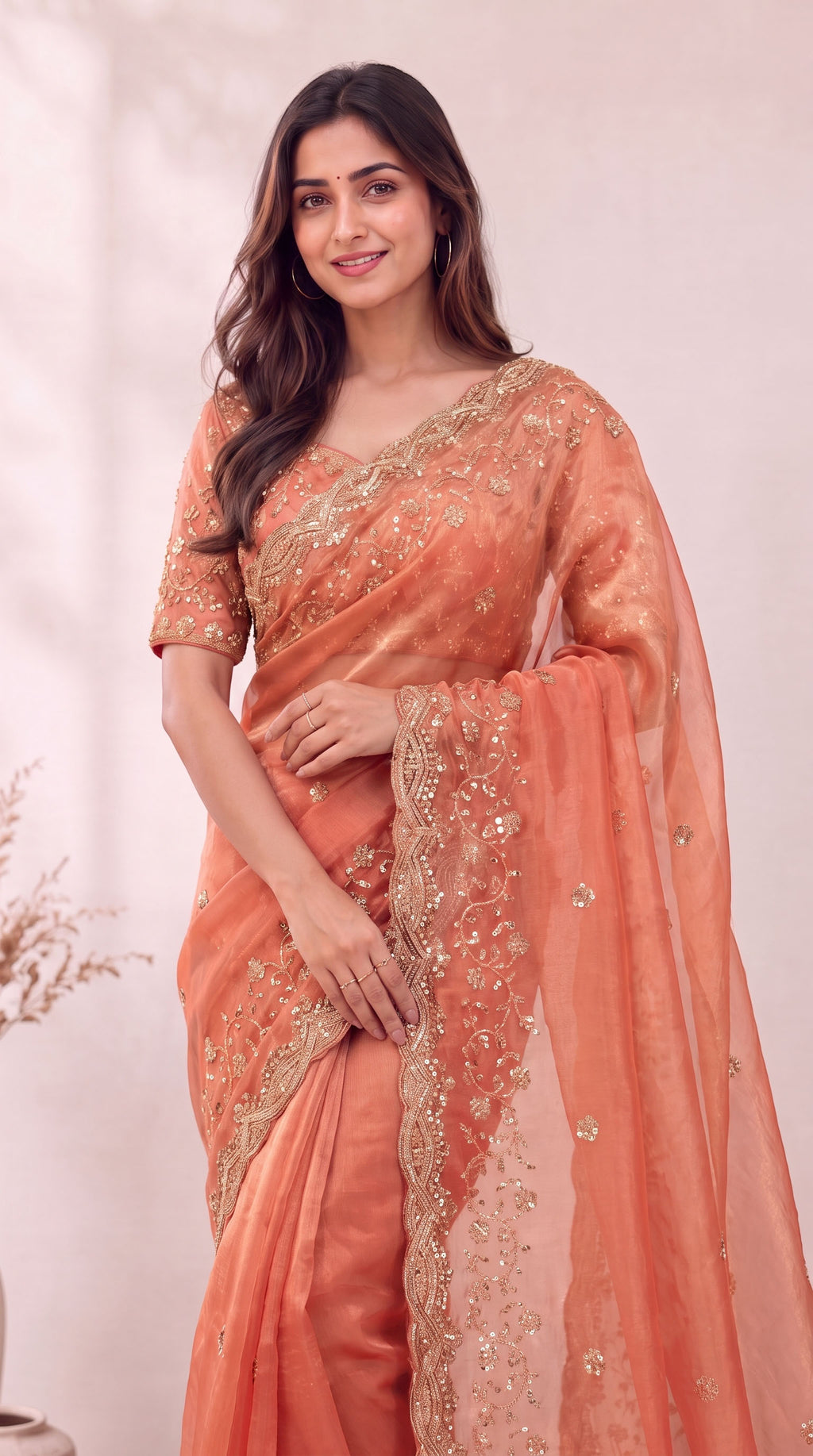Premium Soft Fandy Satin Silk Saree with Cut Dana Work
