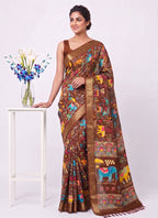 Elegant Digital Print Cotton Saree
