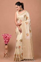 Perot Design Nylon Kadi Crepe Georgette Saree