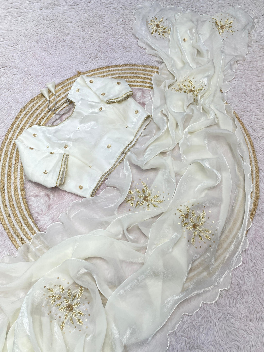 Festive Fandy Satin Saree with Designer Blouse