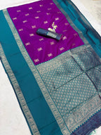 Soft Silk Kanjivaram Saree with Copper Zari Weaving