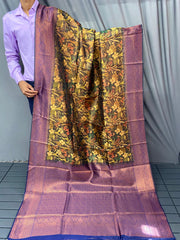 Fantastic Silk Multi With Purple Color Saree