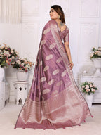 Soft Organza Silk Banarasi Saree with Butta Weaving