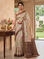 Soft Tussar Silk Digital Print Saree