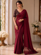 Handloom Khadi Cotton Saree with Magic Blouse
