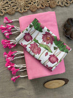 Elegant Khadi Cotton Saree with Magic Cotton Blouse