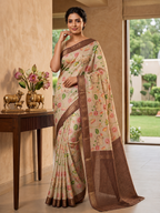 Soft Tussar Silk Digital Print Saree