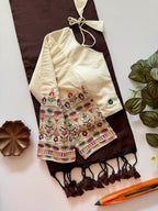 Classic Cotton Weave Saree With Stitched Blouse