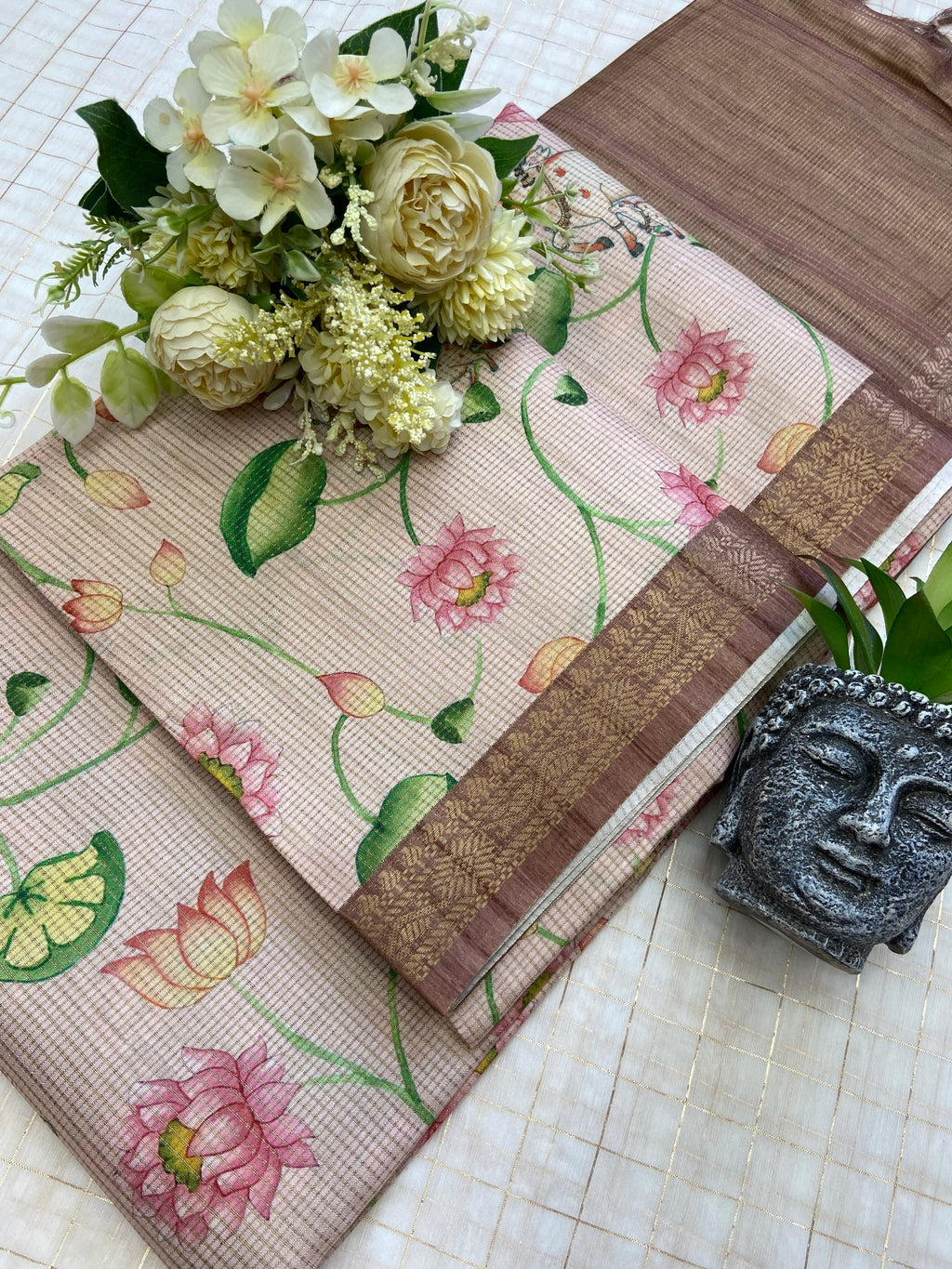 Soft Tussar Silk Digital Print Saree