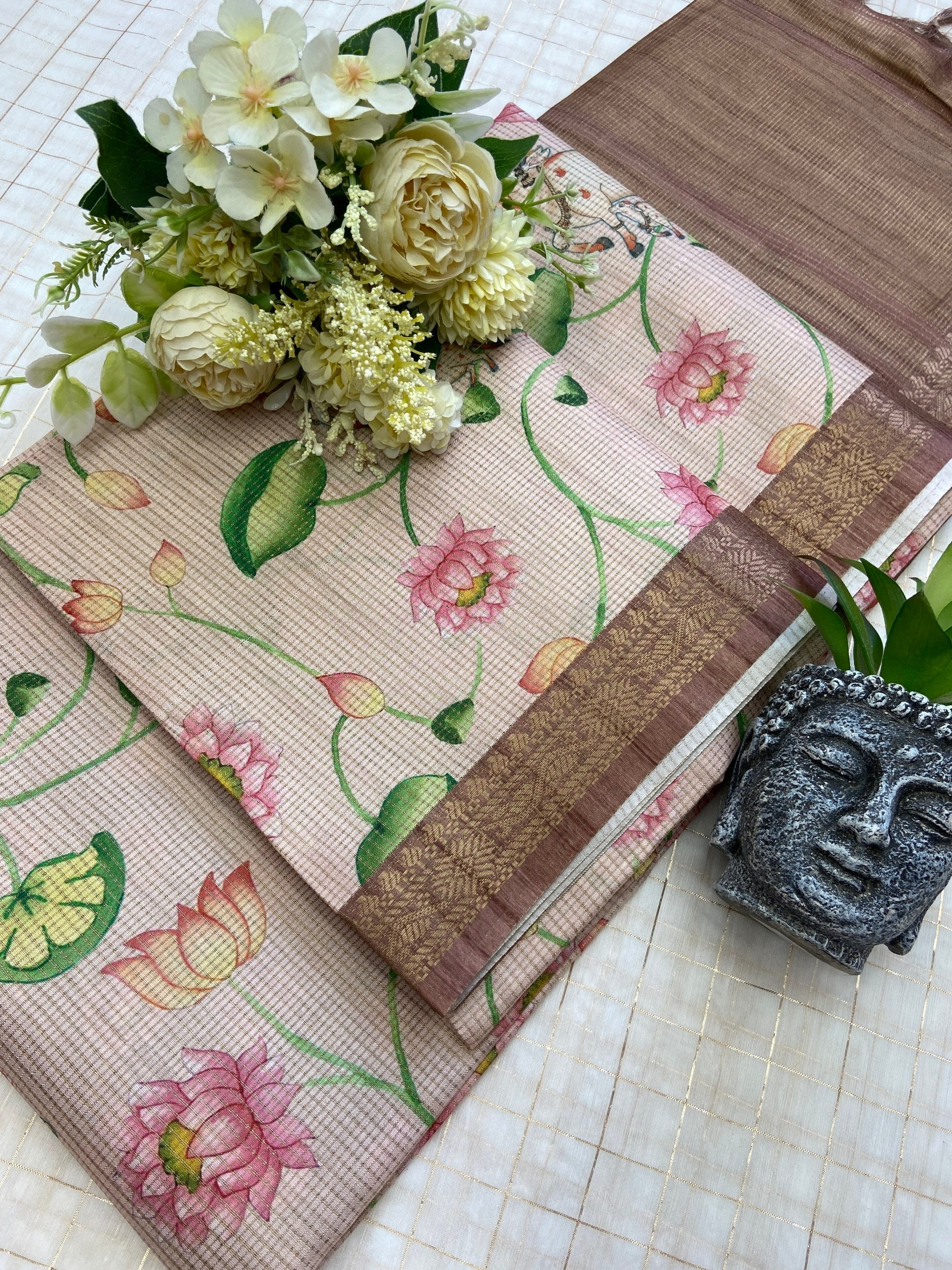 Soft Tussar Silk Digital Print Saree