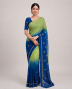 Viscose Khadi Silk Saree with Jacquard Leaf Design