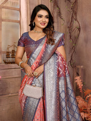Graceful Kochi Silk Pink Color Saree