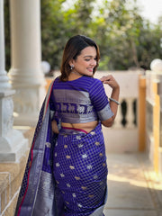 Outstanding Soft Silk Purple Color Saree