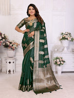 Soft Organza Silk Banarasi Saree with Butta Weaving