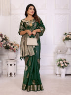 Soft Organza Silk Banarasi Saree with Butta Weaving