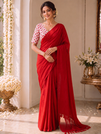 Handloom Khadi Cotton Saree with Magic Blouse
