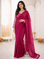 Classic Khadi Cotton Saree with Chikankari Blouse
