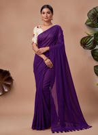 Elegant Khadi Cotton Saree with Embroidered Padded Blouse