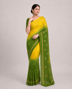 Viscose Khadi Silk Saree with Jacquard Leaf Design