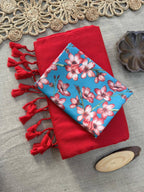 Elegant Khadi Cotton Saree with Magic Cotton Blouse