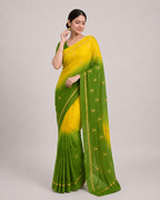 Viscose Khadi Silk Saree with Jacquard Leaf Design