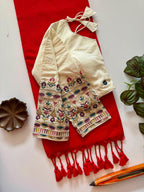 Classic Cotton Weave Saree With Stitched Blouse