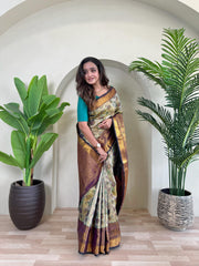 Gorgeous Kanchipuram Silk Wine Color Saree