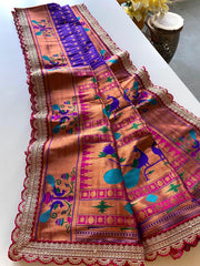 Fantastic Silk Blue Color Saree