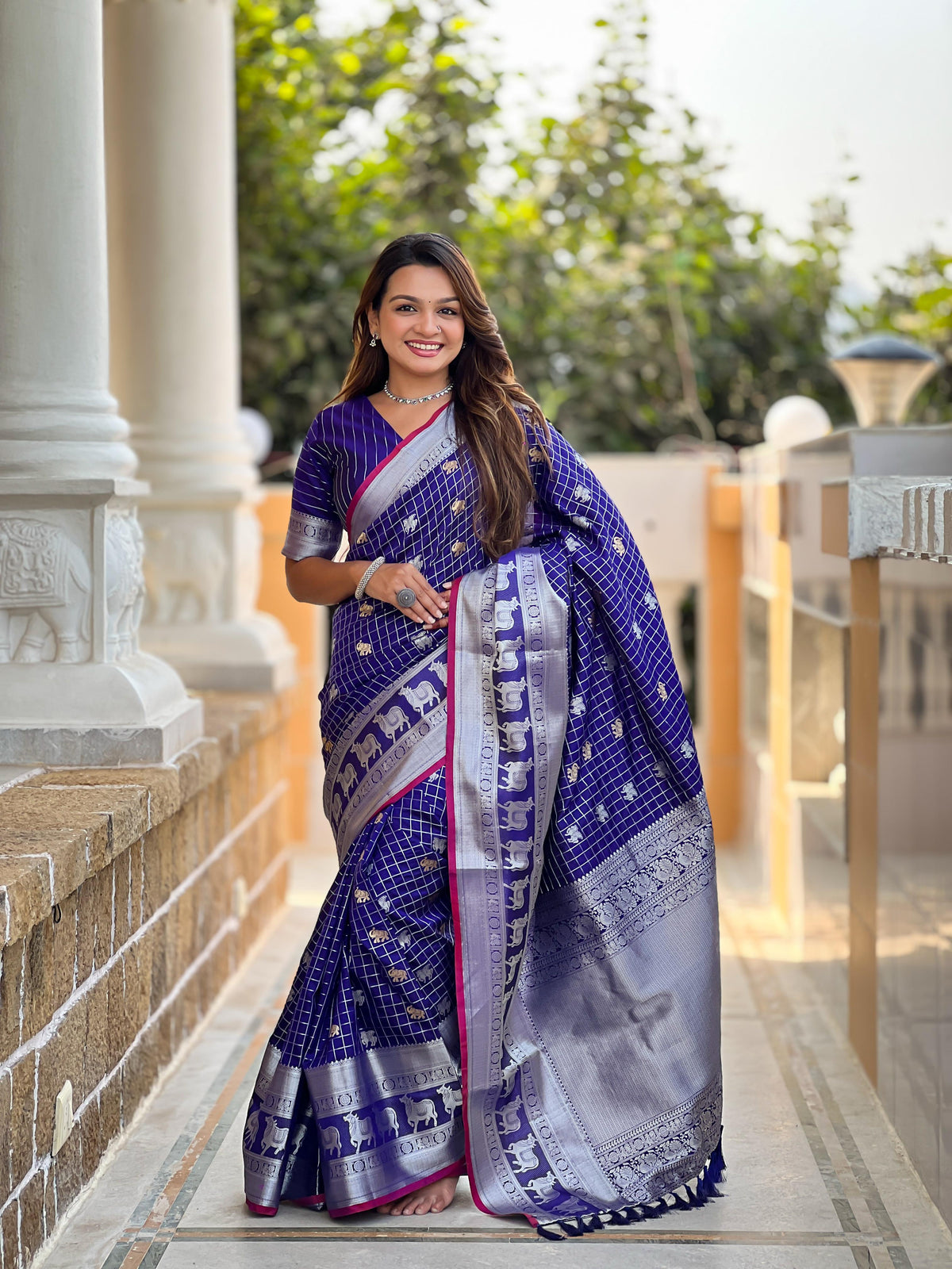 Outstanding Soft Silk Purple Color Saree