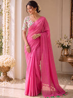 Handloom Khadi Cotton Saree with Magic Blouse