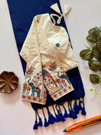 Classic Cotton Weave Saree With Stitched Blouse