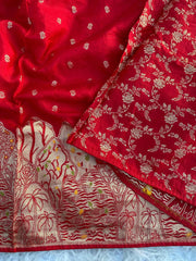 Festive Wear Dola Silk Red Color Saree