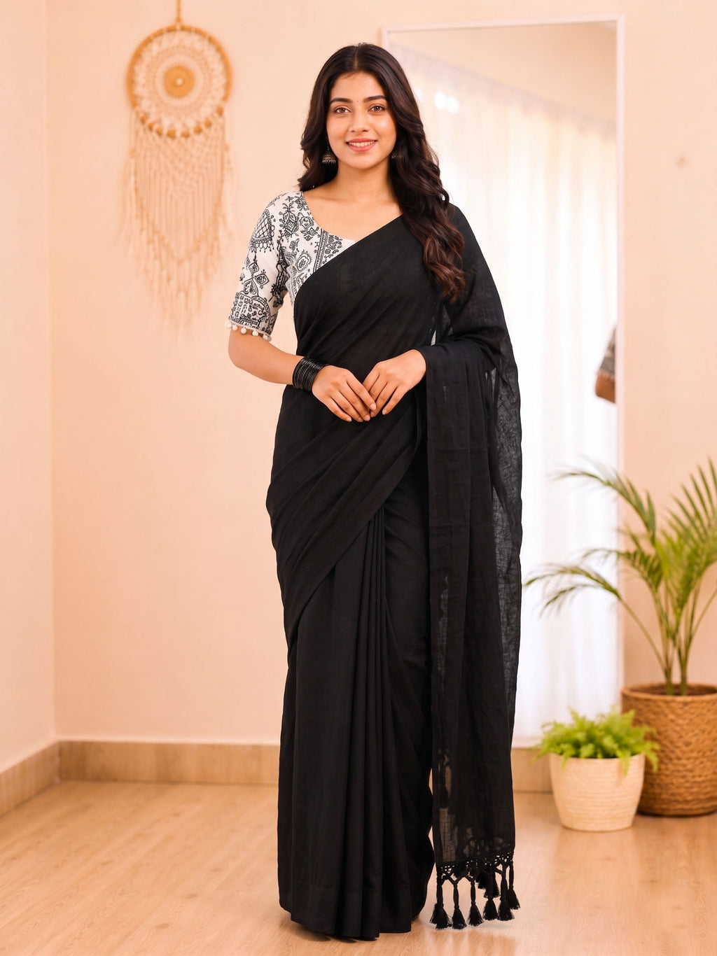 Evergreen Elegance Khadi Cotton Saree
