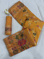 Traditional Rajwadi Zari Border Saree