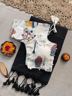 Traditional Cotton Weave Saree With Blouse