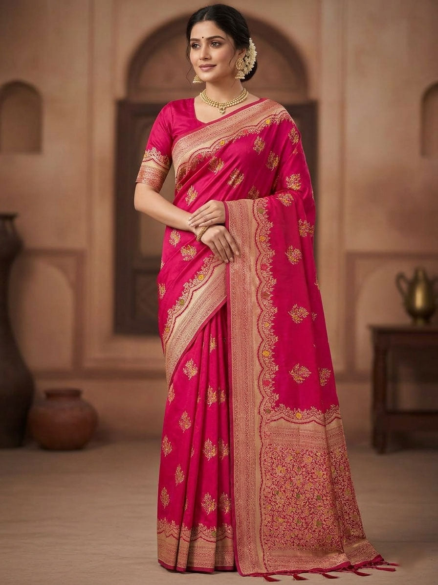 Elegant Paithani Silk Shibori Saree Secondary image