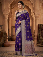 Paithani Silk Sibori Tie-Dye Saree with Minakari Border