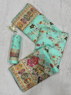 Traditional Rajwadi Zari Border Saree