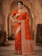 Paithani Silk Sibori Tie-Dye Saree with Minakari Border
