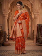 Paithani Silk Sibori Tie-Dye Saree with Minakari Border