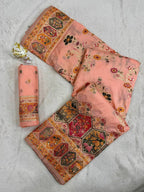 Traditional Rajwadi Zari Border Saree