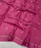 Viscose Khadi Silk Saree with Jacquard Leaf Design