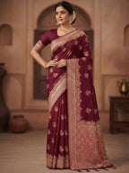 Paithani Silk Sibori Tie-Dye Saree with Minakari Border