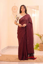 Traditional Cotton Weave Saree With Blouse